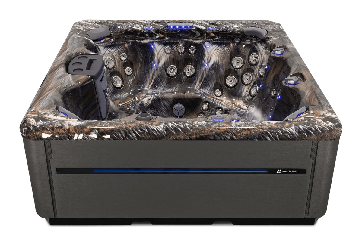 TS 8.25 hot tub - Midnight Canyon shell with Graphite cabinet
