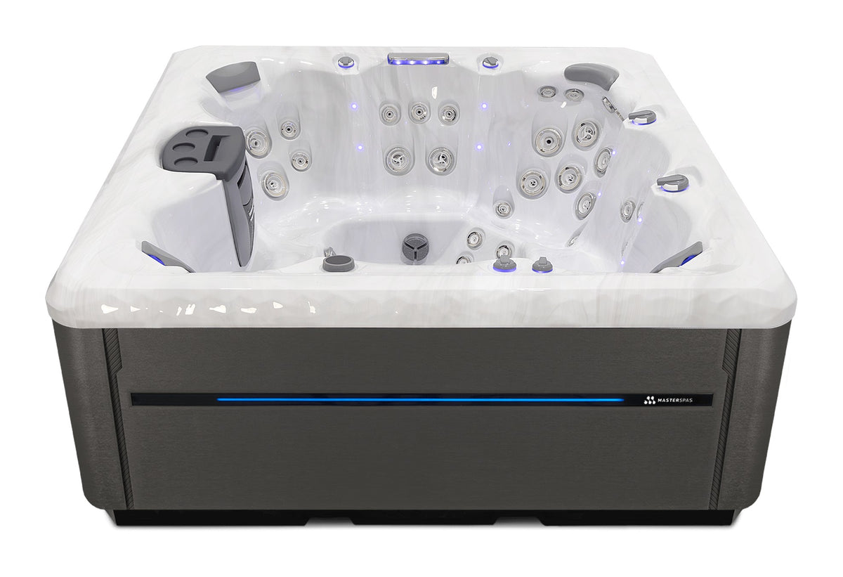 TS 8.25 hot tub - Sterling Silver (Standard) shell with Graphite cabinet