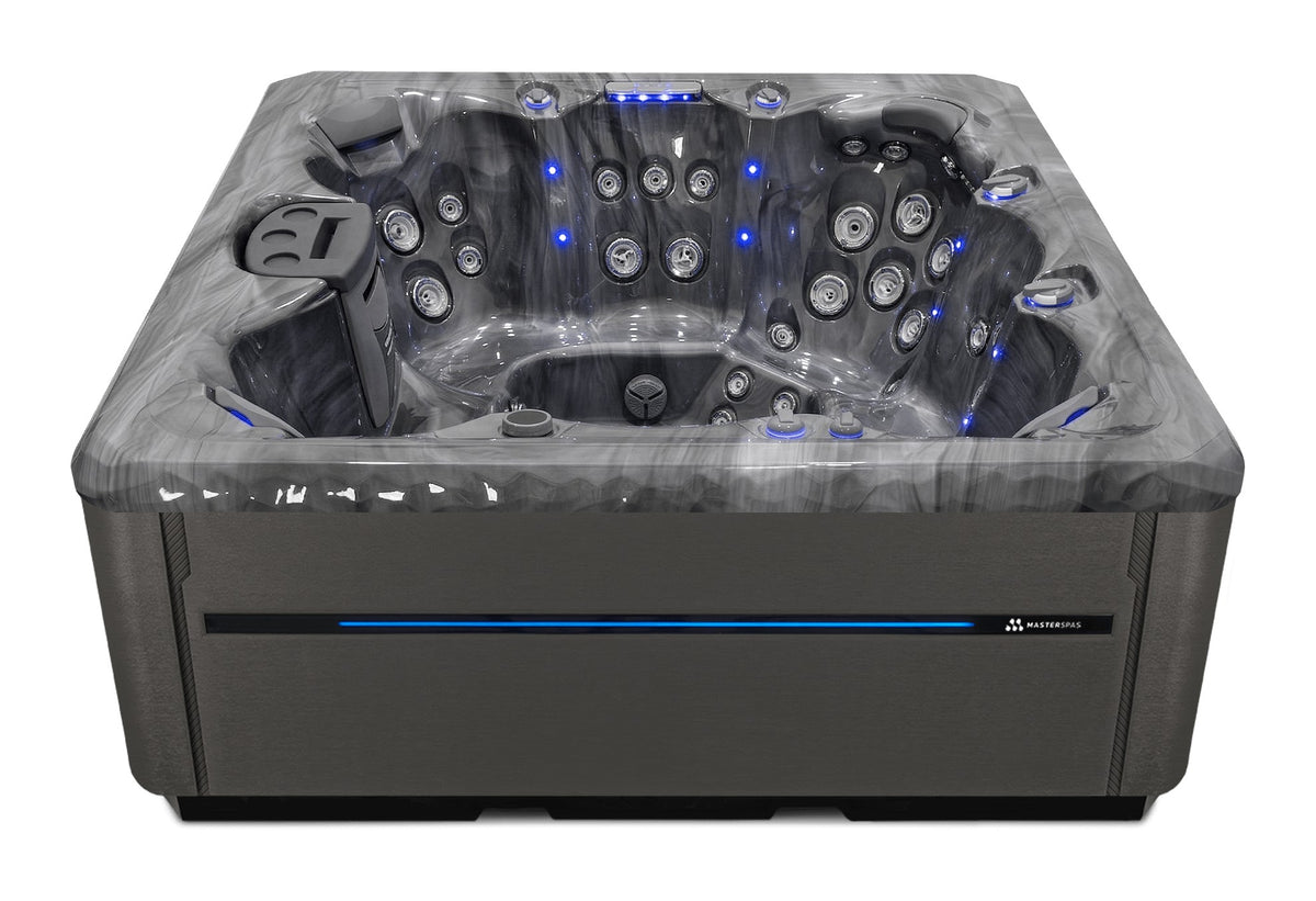 TS 8.25 hot tub - Storm Cloud shell with Graphite cabinet