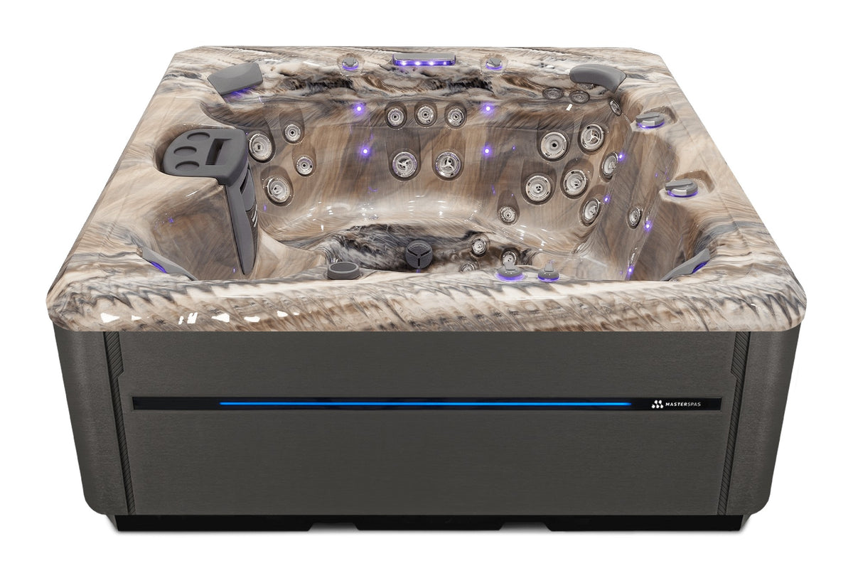 TS 8.25 hot tub - Tuscan Sun shell with Graphite cabinet