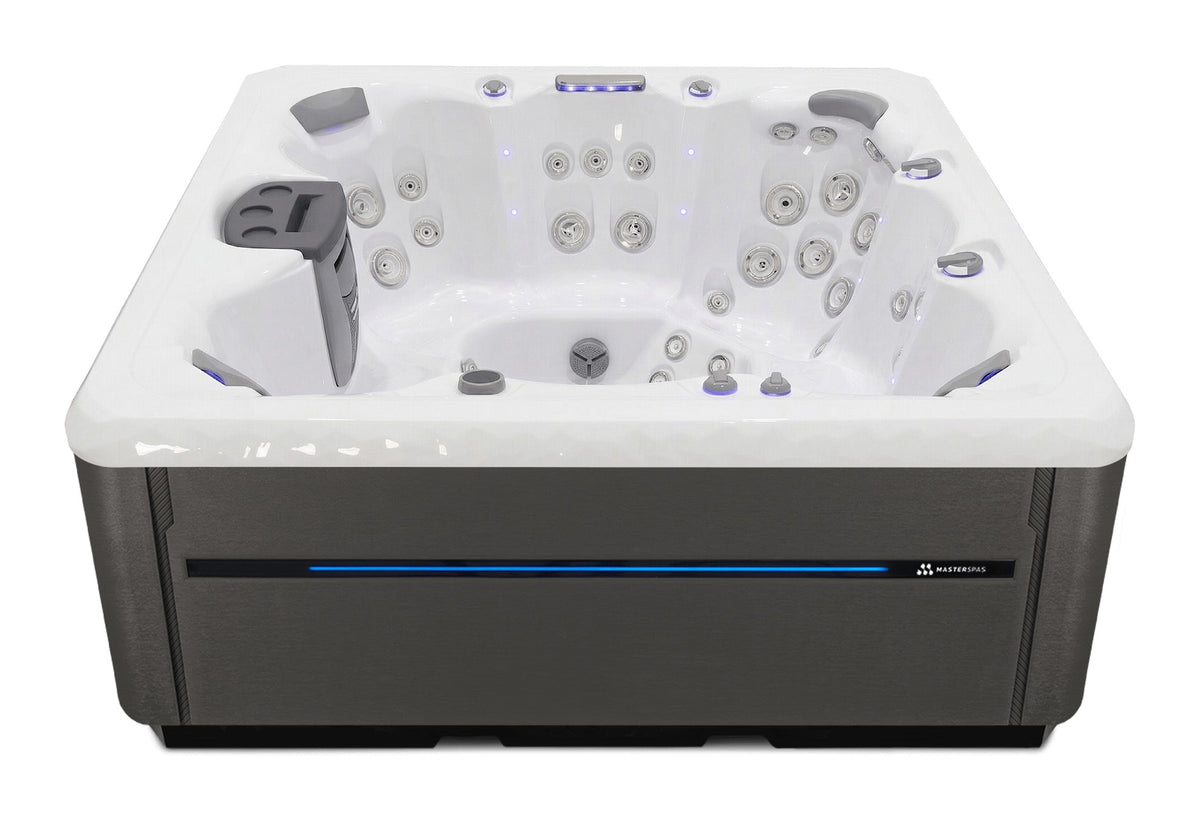 TS 8.25 hot tub - White shell with Graphite cabinet