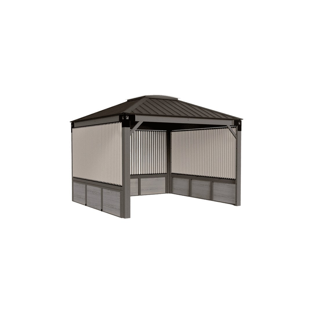 Visscher Metal Base Panel for Louver Wall 11' - with metal wall panels