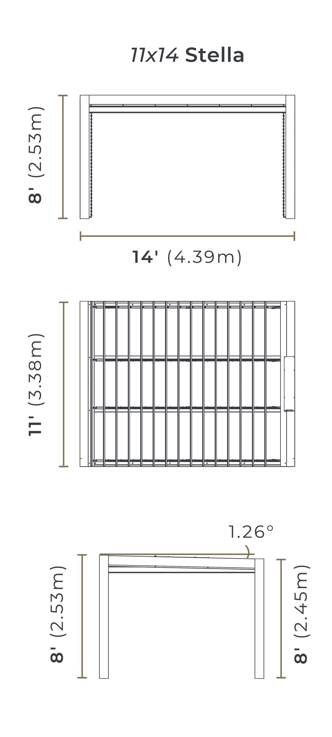 Visscher Stella 11 x 14 - dimensions and layout