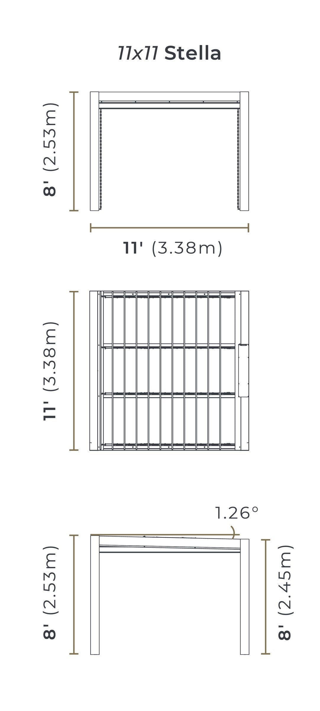 Visscher Stella 11 x 11 - dimensions and layout