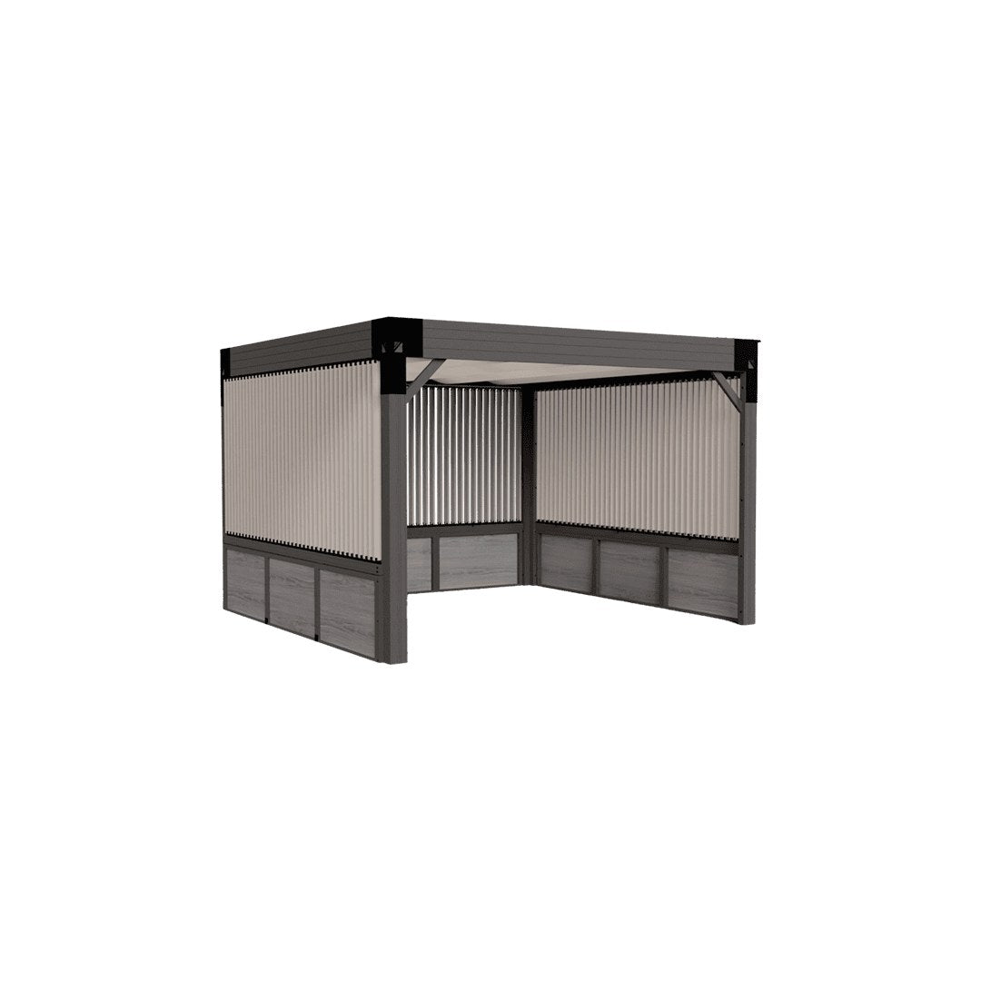 Visscher Metal Base Panel for Louver Wall 11' - with metal wall panels