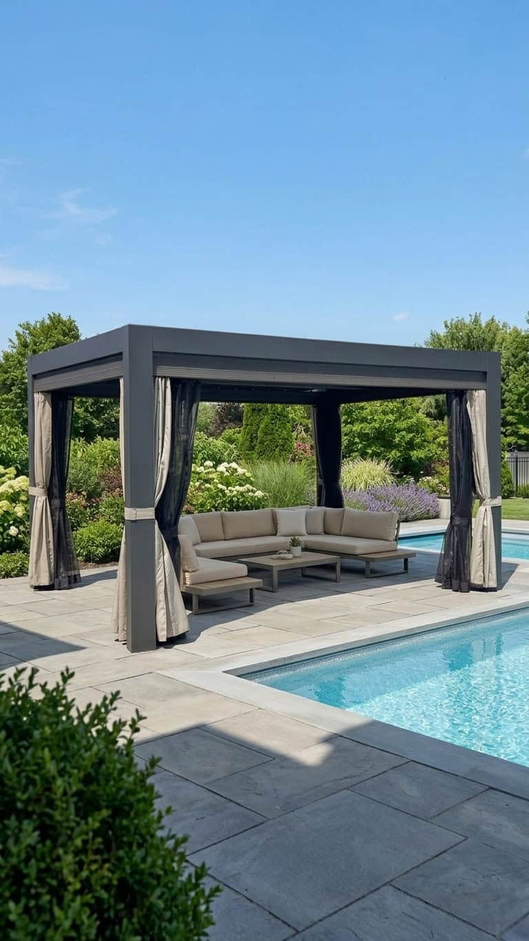 Visscher Stella 11 x 11 - with privacy drapes